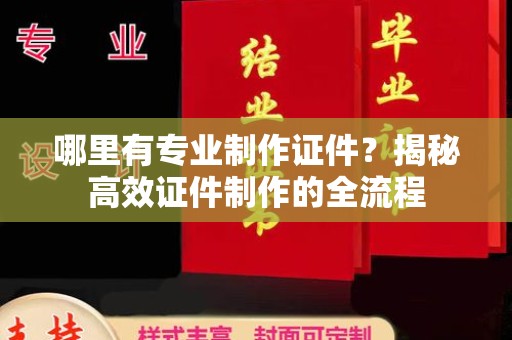 望城哪里有专业制作证件？揭秘高效证件制作的全流程